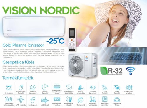 Cascade Vision Nordic CWH18VN oldalfali split klíma (5,2 kW)