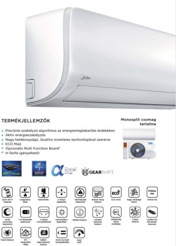 Midea Xtreme Save MG2X-09-BL-SP wall-mounted split air conditioner (2.6 kW)